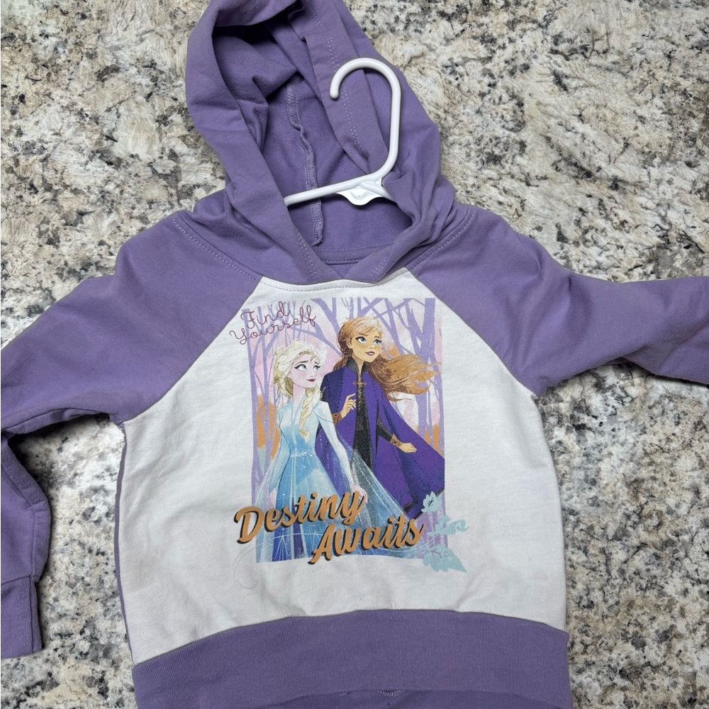 Disney Frozen Kids Hoodie - Purple and White